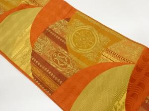 鏡裏に子持ち亀甲模様織出し名古屋帯